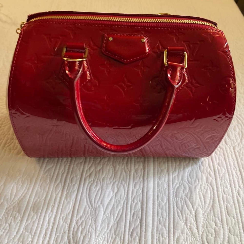 Authentic LV patent red